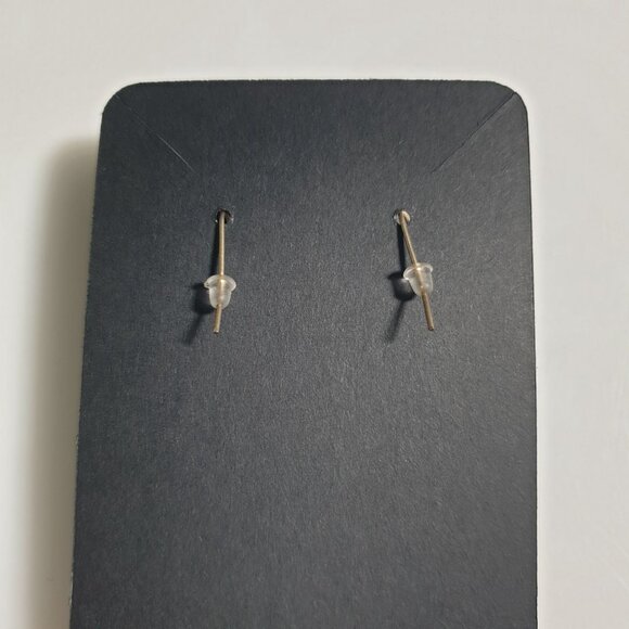 Gold Tone Teardrop Hoop Dangle Earrings Crystal Accents Hook Back Boho Chic - Picture 4 of 4